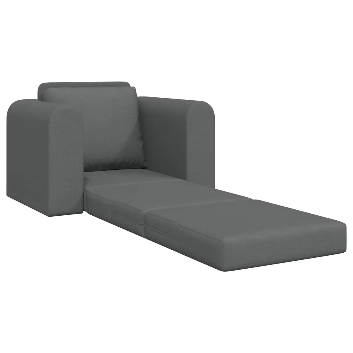 Sofa Bed Grey Convertible Fabric 98x71x83 cm