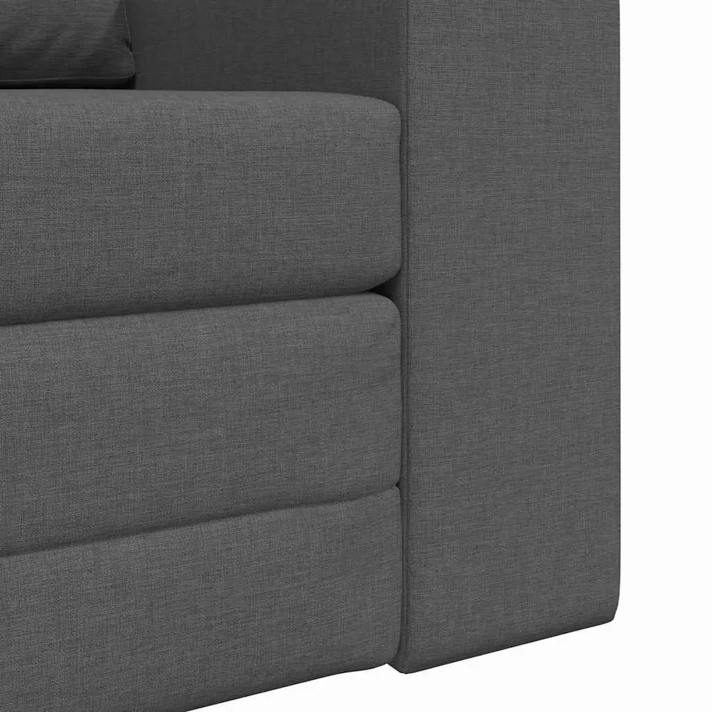 Sofa Bed Grey Convertible Fabric 98x71x83 cm