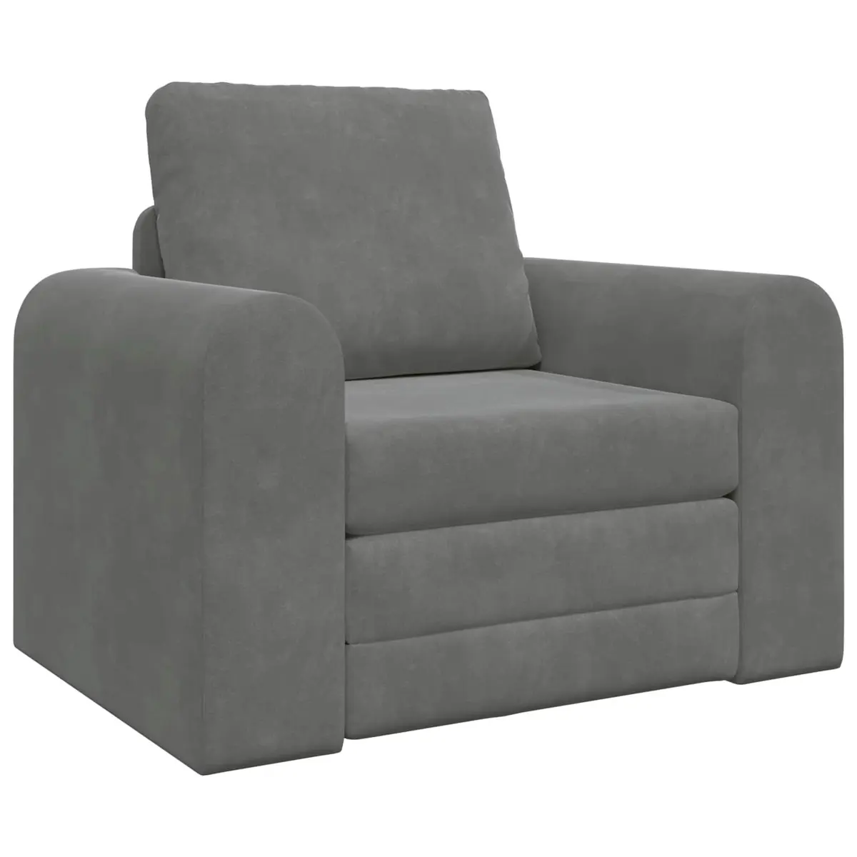 Sofa Bed Grey Velvet Convertible Couch Living Room Guest Space Compact Modern