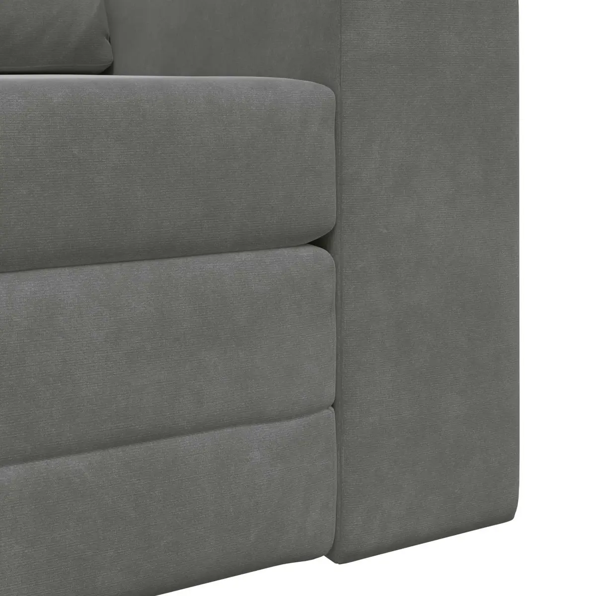 Sofa Bed Grey Velvet Convertible Couch Living Room Guest Space Compact Modern