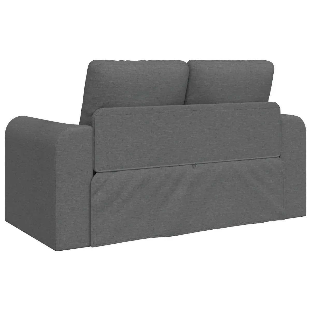Floor Sofa Bed Convertible Grey Fabric Modern Couch Manual Adjustment Compact