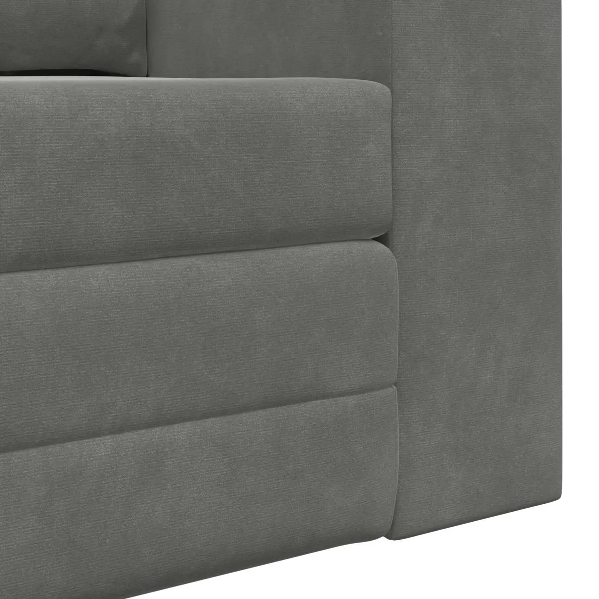 Sofa Bed Grey Velvet 148x71x83cm Convertible Couch Guest Bedroom Modern Living