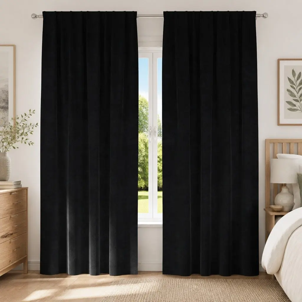 Blackout Curtains Light Blocking Velvet 140x260cm 2pcs