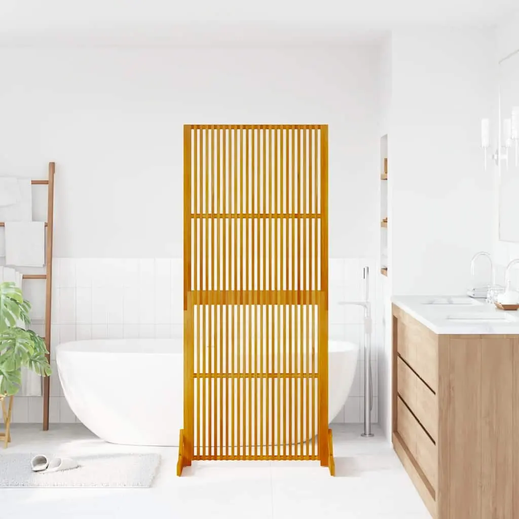Room Divider Wooden Slatted Privacy Screen Freestanding 180.5cm