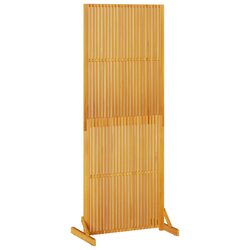 Create Divisions with a Brown Folding Acacia Wood Screen 200cm