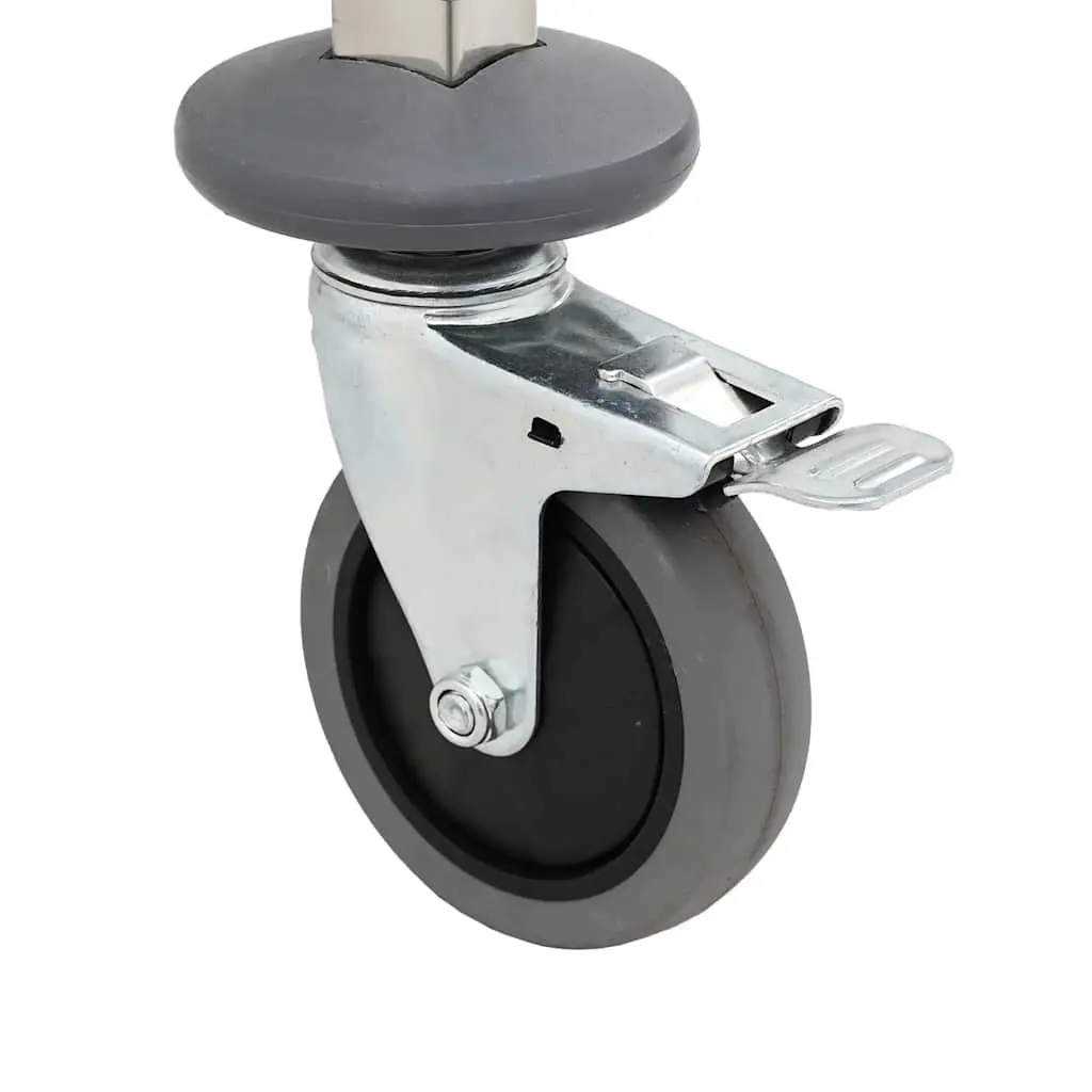 Stainless Steel Kitchen Trolley with 6 GN Container Slots 39x55x87 cm