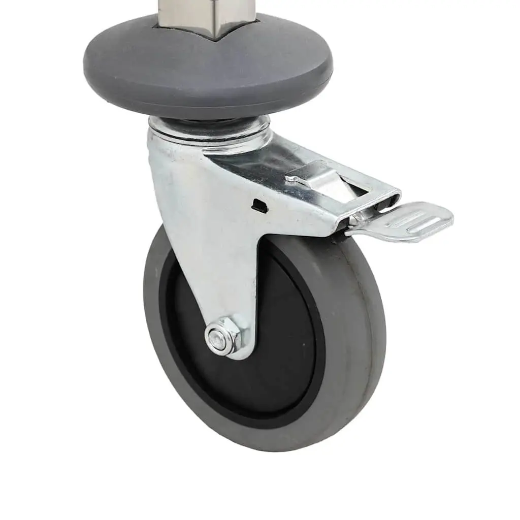 Tray Trolley Kitchen Dining Service Cart GN Containers Stainless Steel Silver
