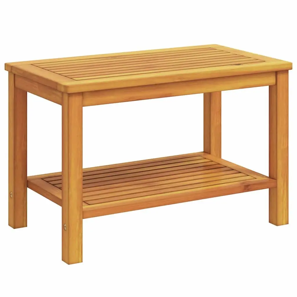 Solid Acacia Wood Side Table Brown Accent Coffee Table Garden Patio Indoor