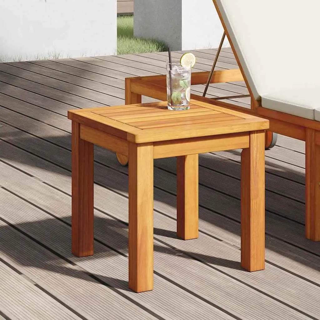 Side Table Square Solid Acacia Wood 35x35x34cm Brown