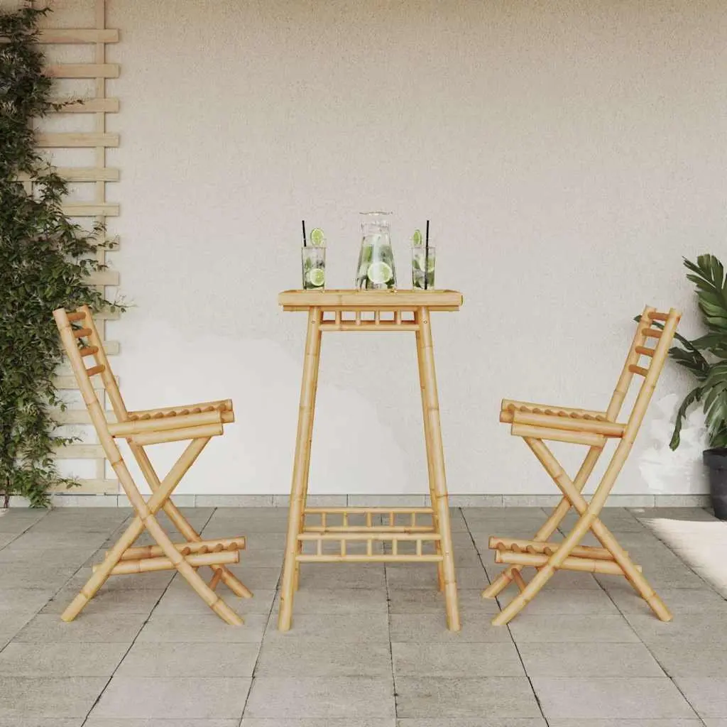 Outdoor Bar Stools Foldable with Backrest and Footrests Brown 2 Piece