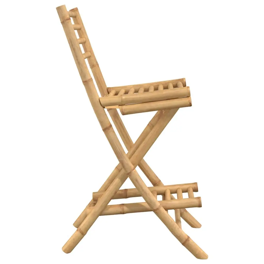Outdoor Bar Stools Foldable with Backrest and Footrests Brown 2 Piece