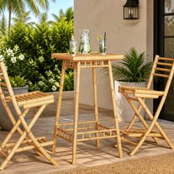 Your Perfect Outdoor Bamboo Bar Table 55x55x100 cm