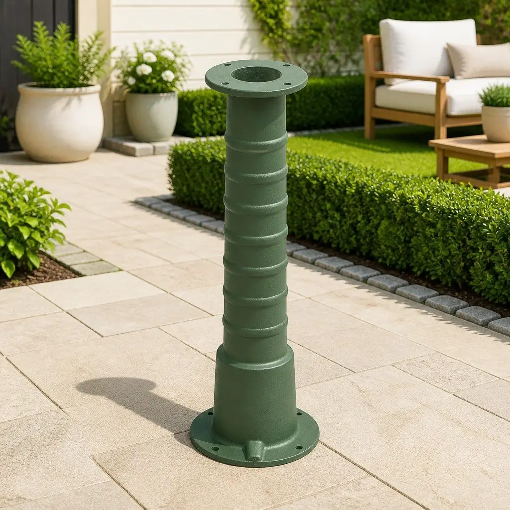 Cast Iron Stand for Garden Hand Water Pump 66cm Height Green