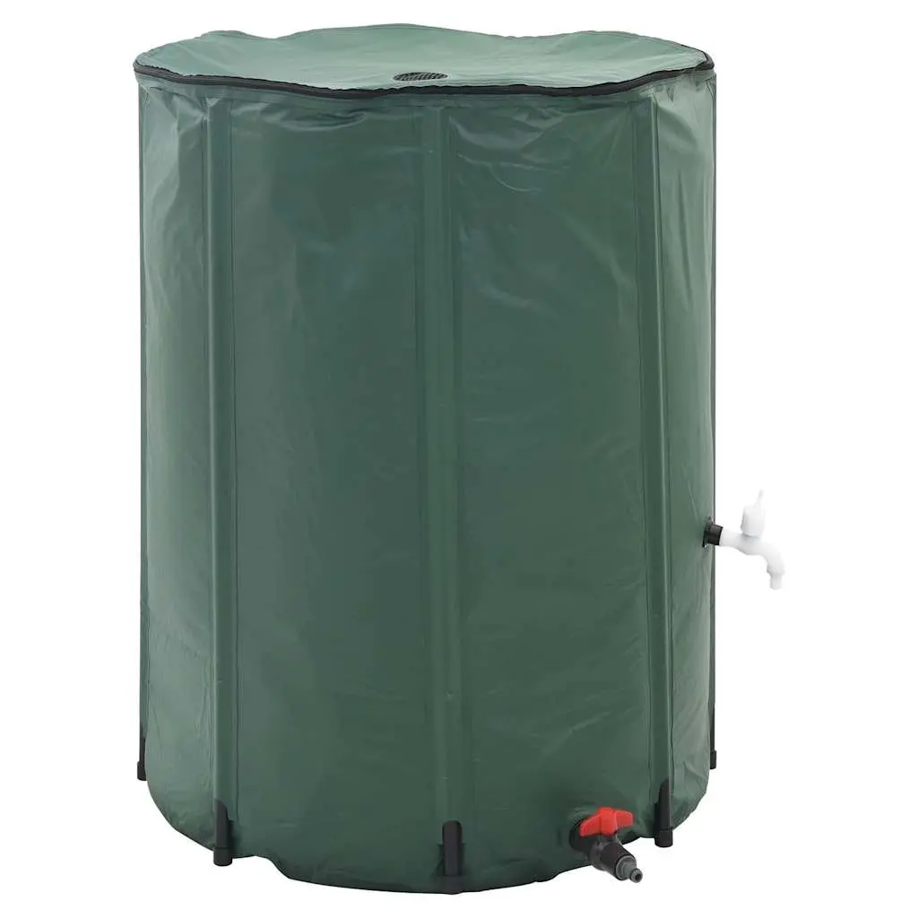 Collapsible Water Tank 250L Green PVC Construction with UV Protection and Corrosion Resistance