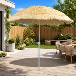 Beach Parasol Tilt Outdoor Umbrella 1.8m Sunshade Garden Patio Deck Shade