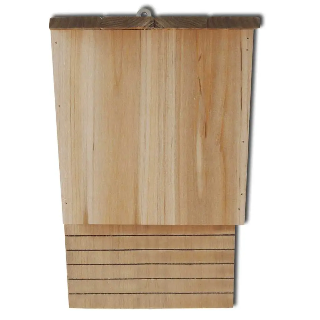 Bat House Set of 2 Brown Single Chamber Roosting Shelter Nest Box