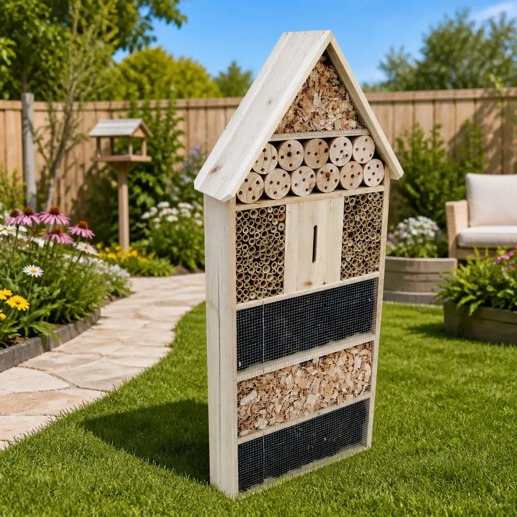 Insect Hotel Butterfly House Wildlife Shelter Large Size 45.5x15x99cm