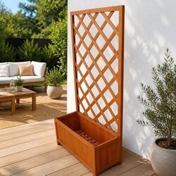 Your Outdoor Wooden Trellis Planter Box Awaits
