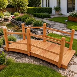Your Perfect 140cm Wooden Garden Bridge Awaits