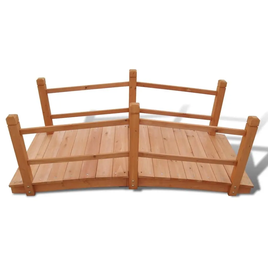 Garden Bridge Wooden Decorative Structure with Double Handrails 140cm