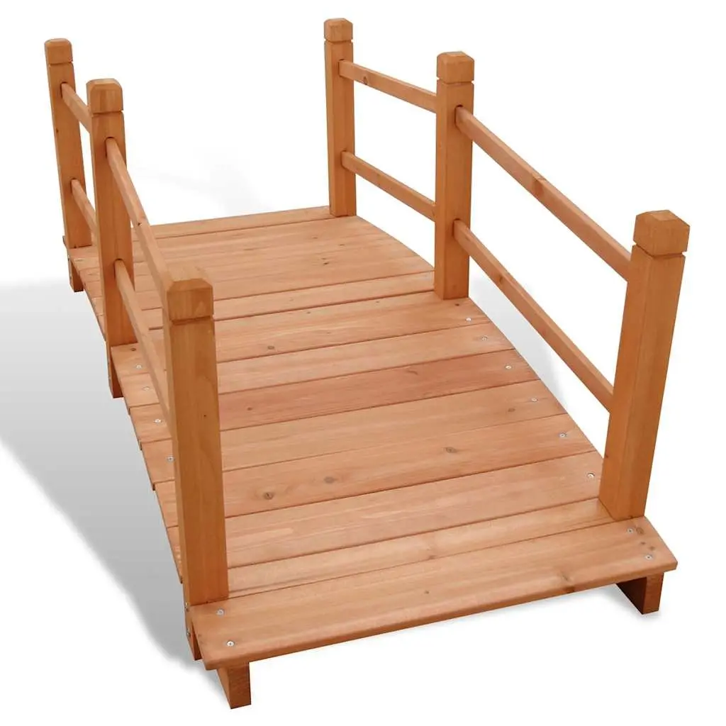 Garden Bridge Wooden Decorative Structure with Double Handrails 140cm