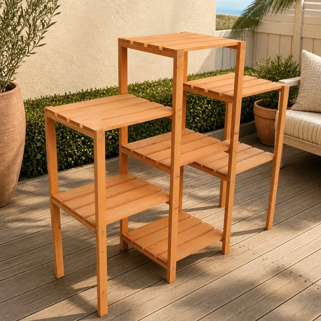 Wooden Plant Stand for Home Décor