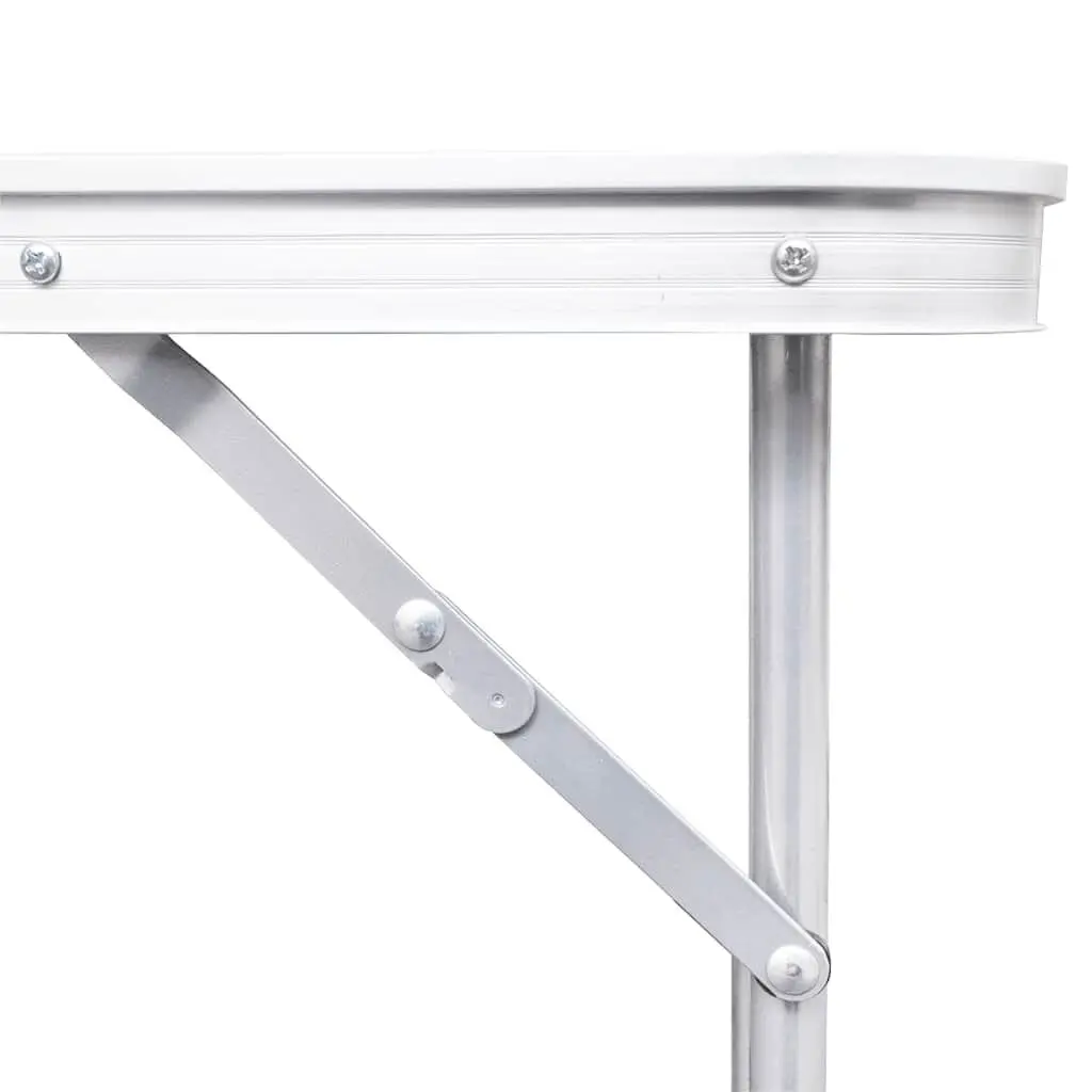 Foldable Camping Table Metal Frame Portable Outdoor Picnic Garden Furniture