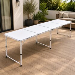 Foldable Camping Table Adjustable Height Portable Outdoor Picnic Garden