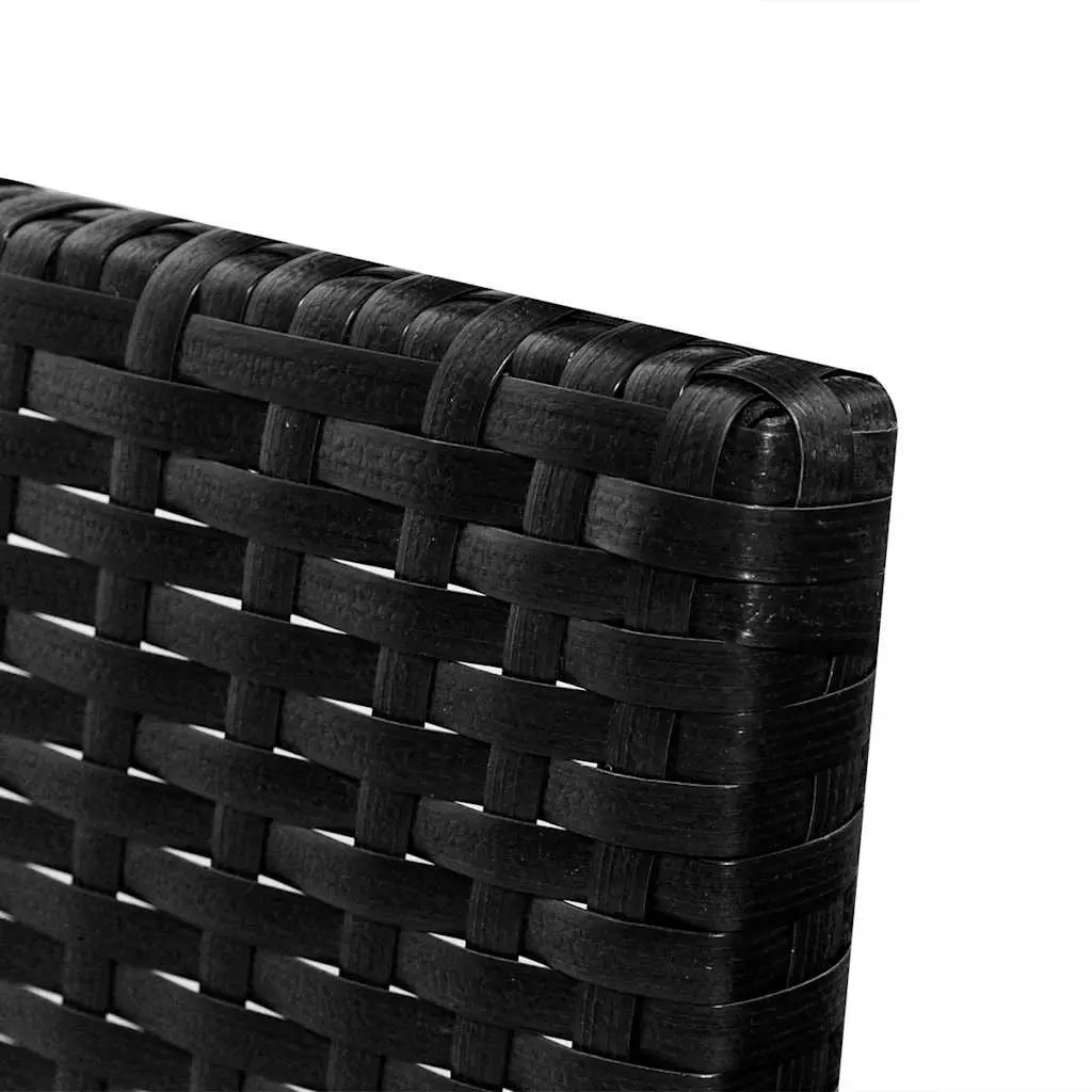 3 Piece Outdoor Lounge Set Weather-Resistant Poly Rattan Garden Patio Furniture with Cushions