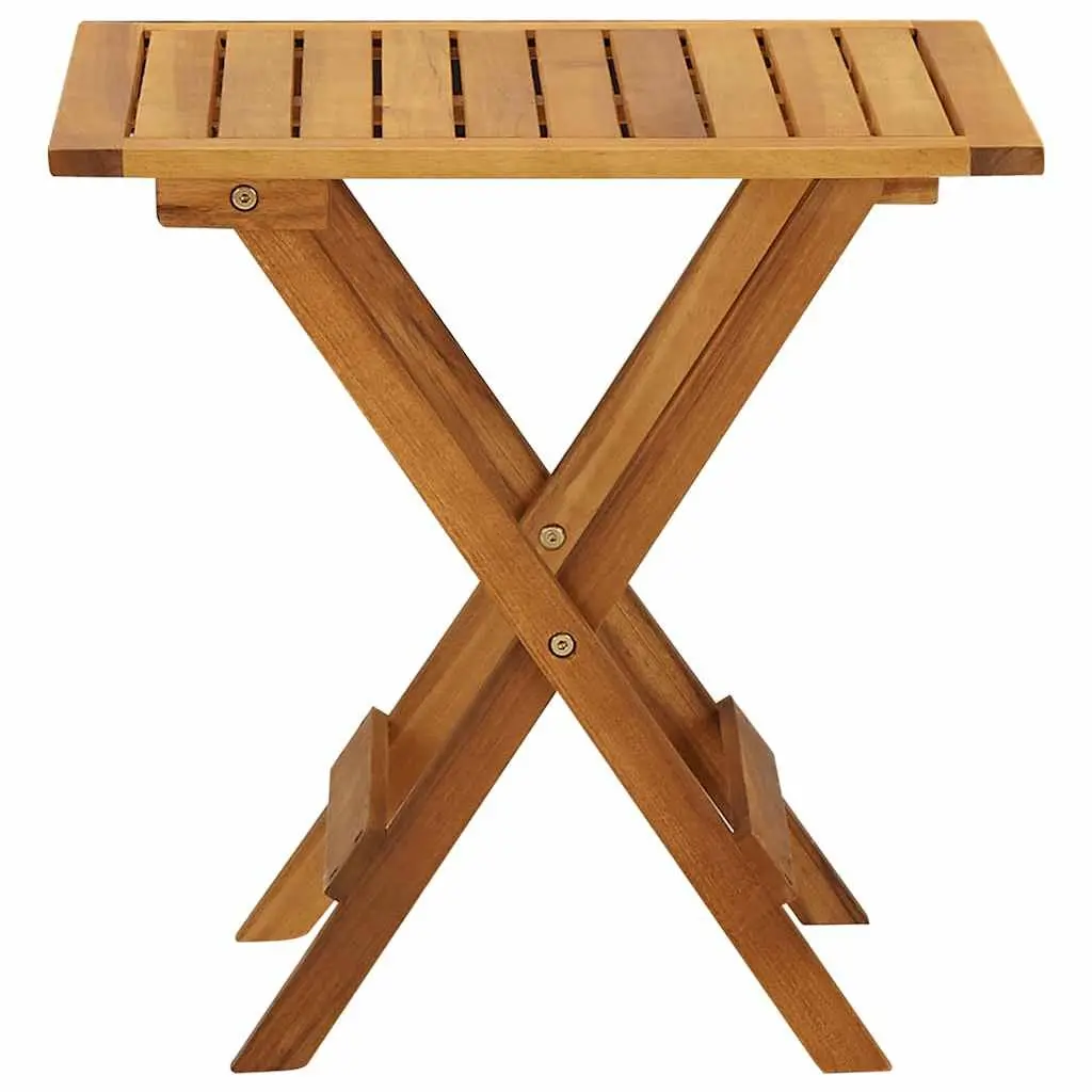 Bistro Table Folding Wooden 46x46x47 cm Coffee Side Table Indoor Outdoor Garden