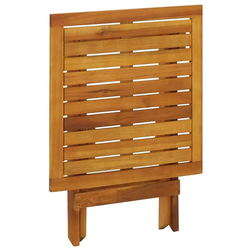 Bistro Table Folding Wooden 46x46x47 cm Coffee Side Table Indoor Outdoor Garden