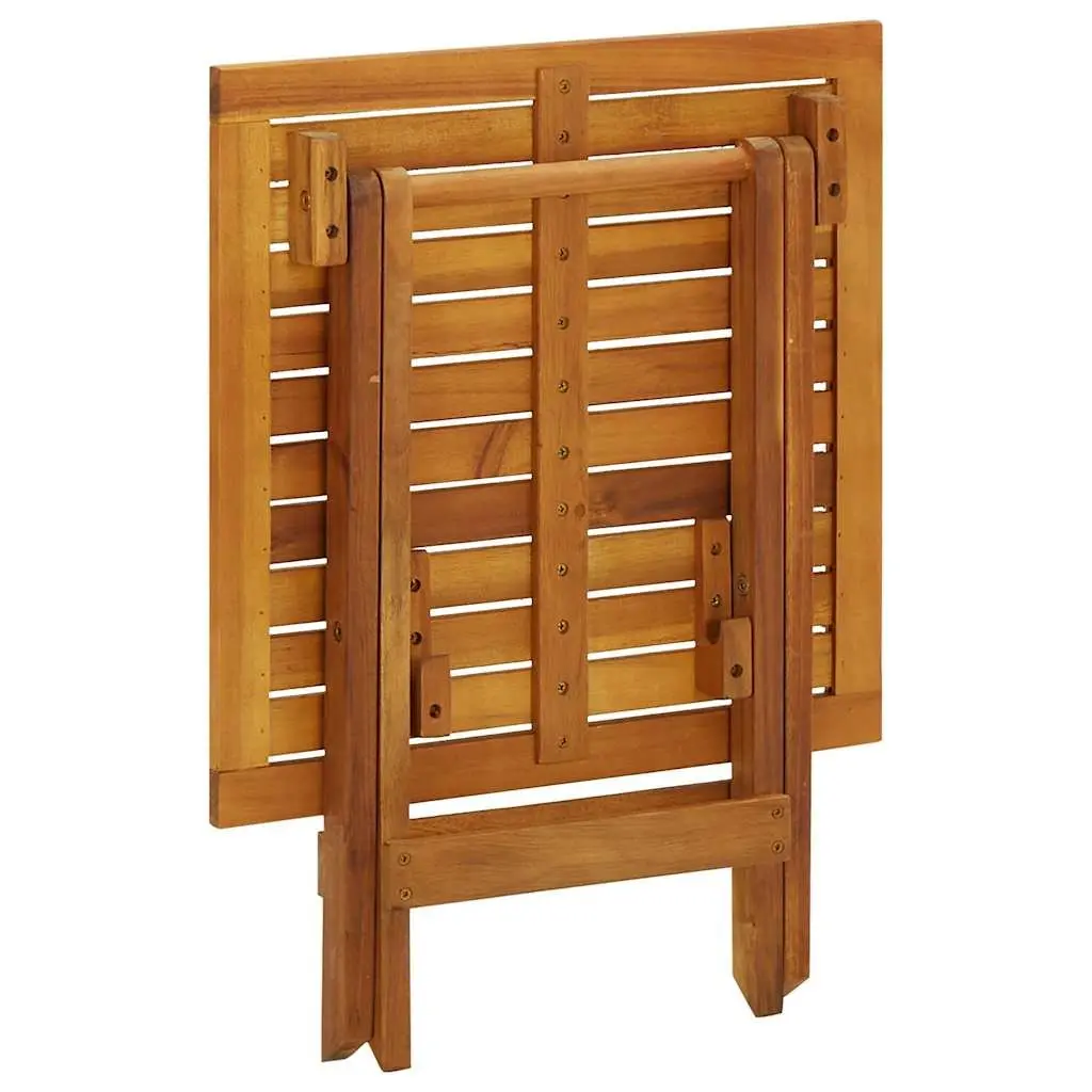 Bistro Table Folding Wooden 46x46x47 cm Coffee Side Table Indoor Outdoor Garden