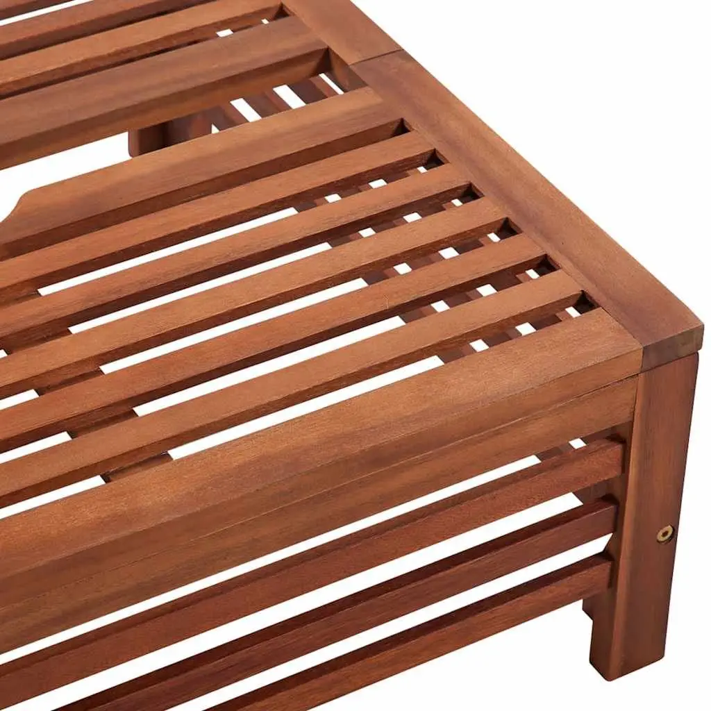 Decorative Wooden Acacia Side Table Parasol Stand Cover for Outdoor Garden Use
