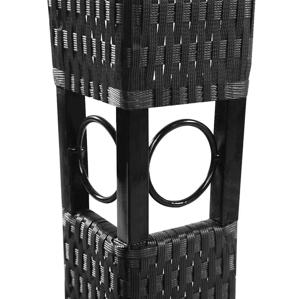 Outdoor Gazebo Poly Rattan 3x3m Garden Patio Sunshade Shelter Grey Roof