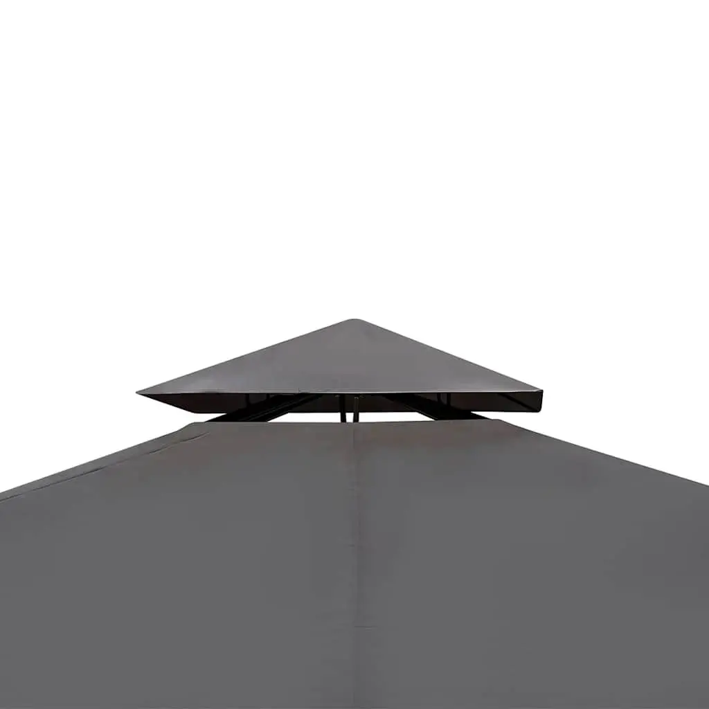Garden Gazebo Poly Rattan Wicker 3x4m Sunshade Pavilion Grey Roof