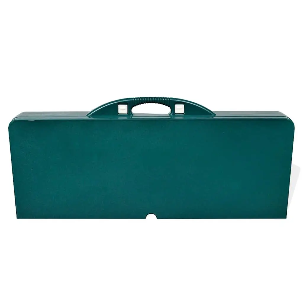 Foldable Camping Table Set with 4 Stools Portable Lightweight Green
