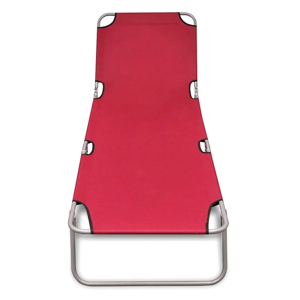 Red Folding Sun Lounger