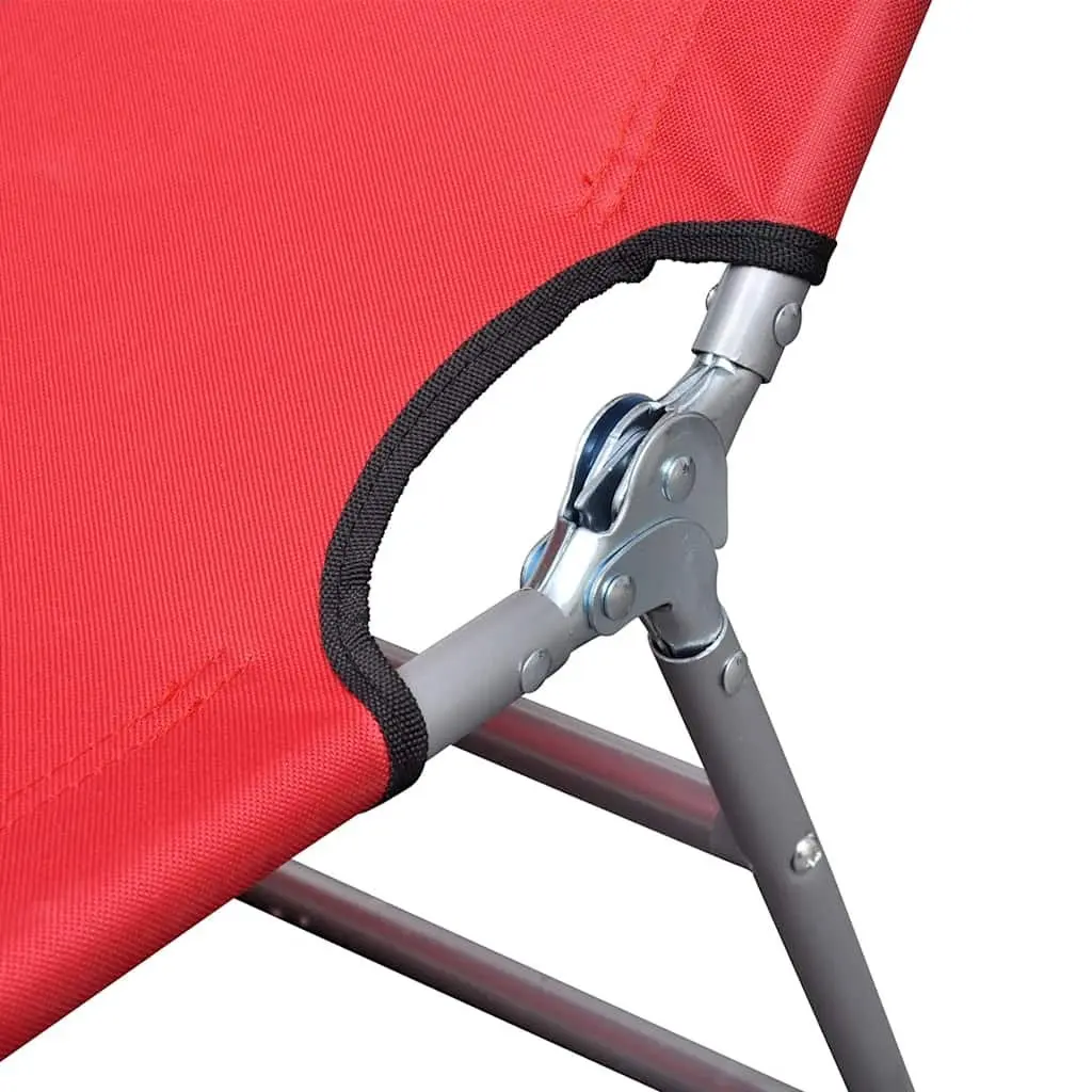 Red Folding Sun Lounger