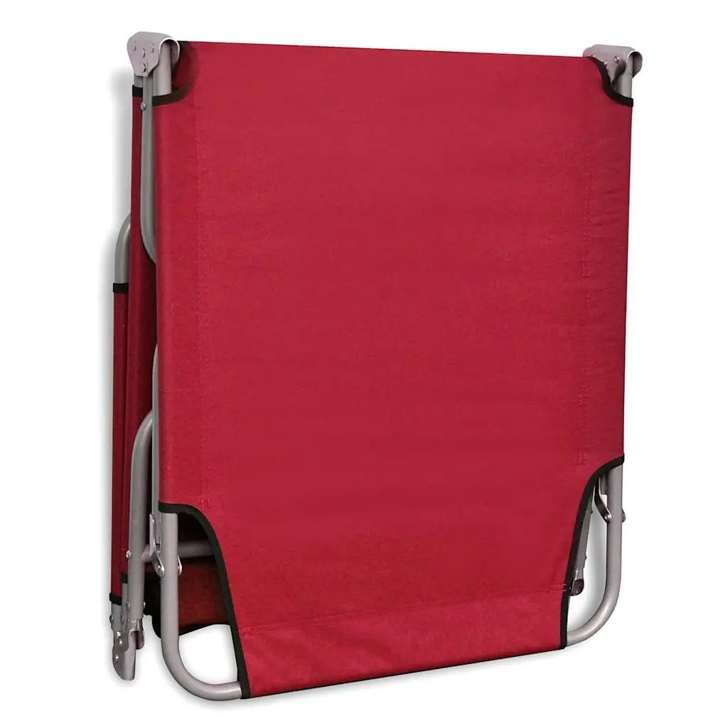 Red Folding Sun Lounger