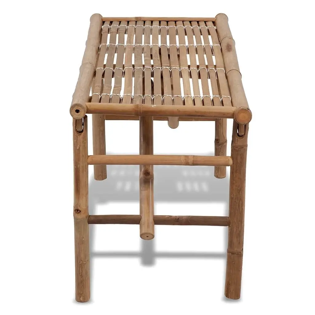 Folding Garden Bench Portable Brown Bamboo 118 cm