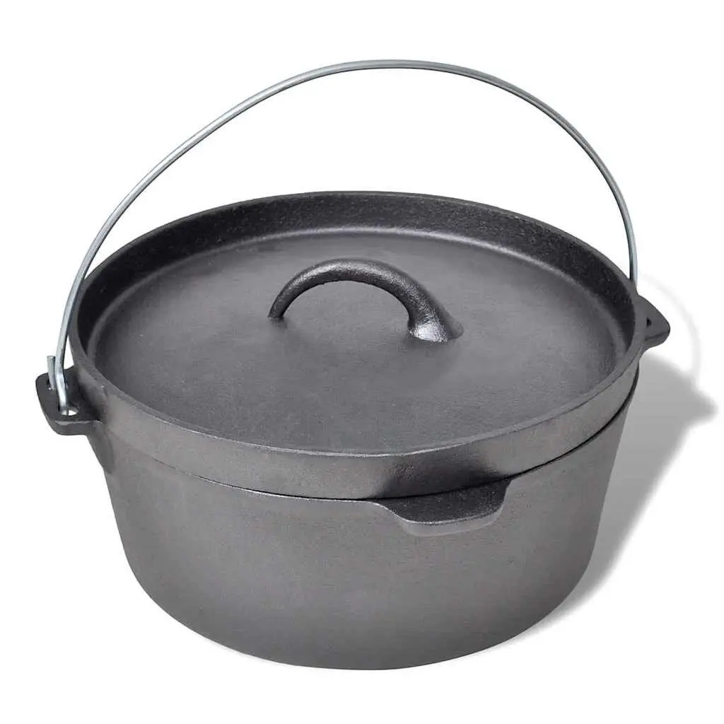 Dutch Oven Heavy-Duty 4.2L Cookware with Lid Lifter Stand Carrying Bag