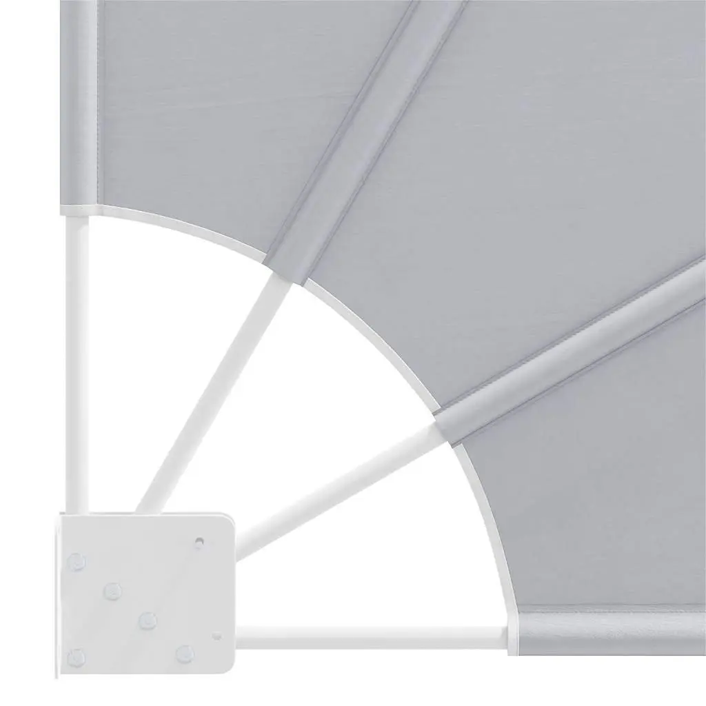 Collapsible Side Awning Grey Balcony Garden Shade Screen Outdoor Sunshade