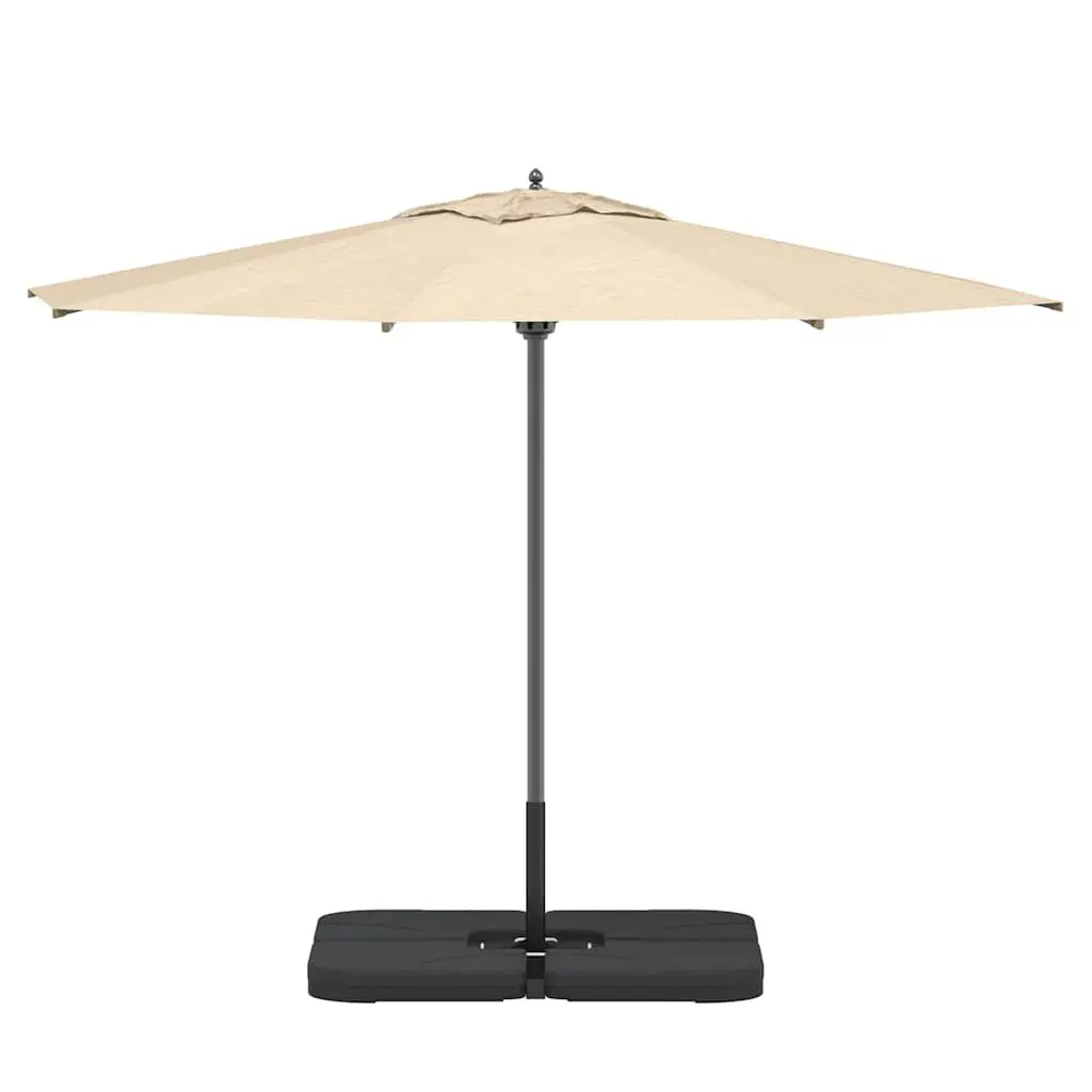 Outdoor Parasol Base Fillable with Water or Sand 60L Portable Umbrella Stand Black