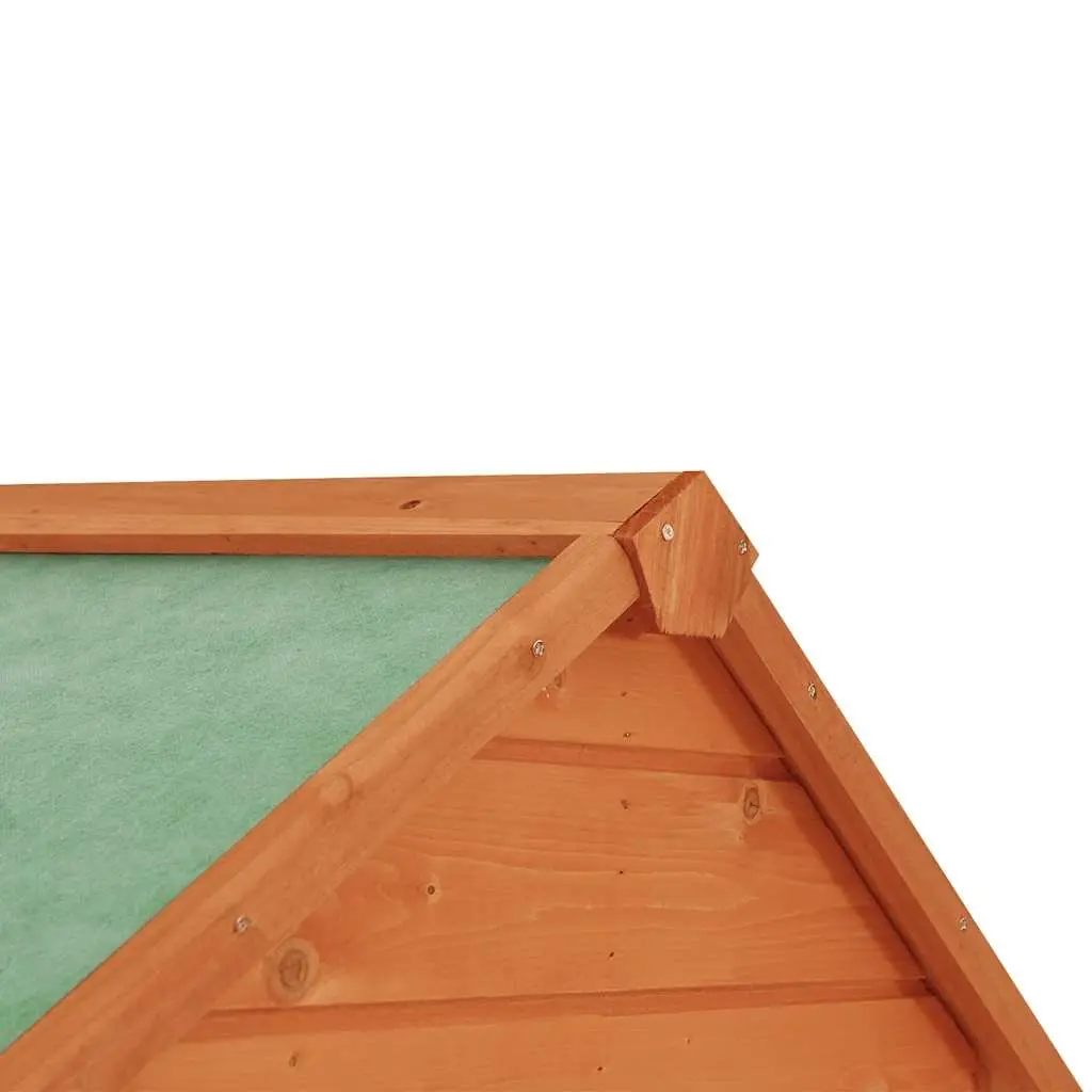 Wooden Garden Storage Cabinet Waterproof Roof Brown 42.5 x 64 x 190 cm