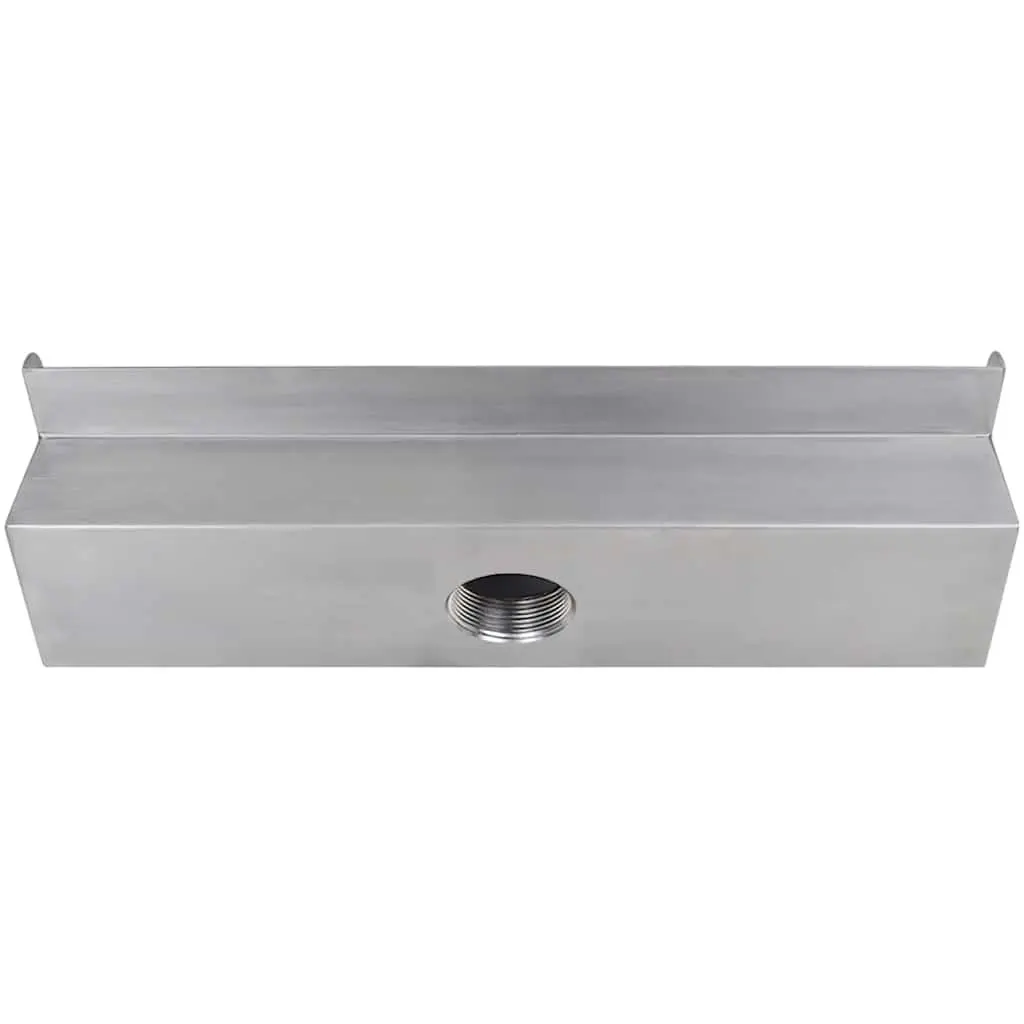 Rectangular Waterfall Pool Fountain Silver Stainless Steel 45cm