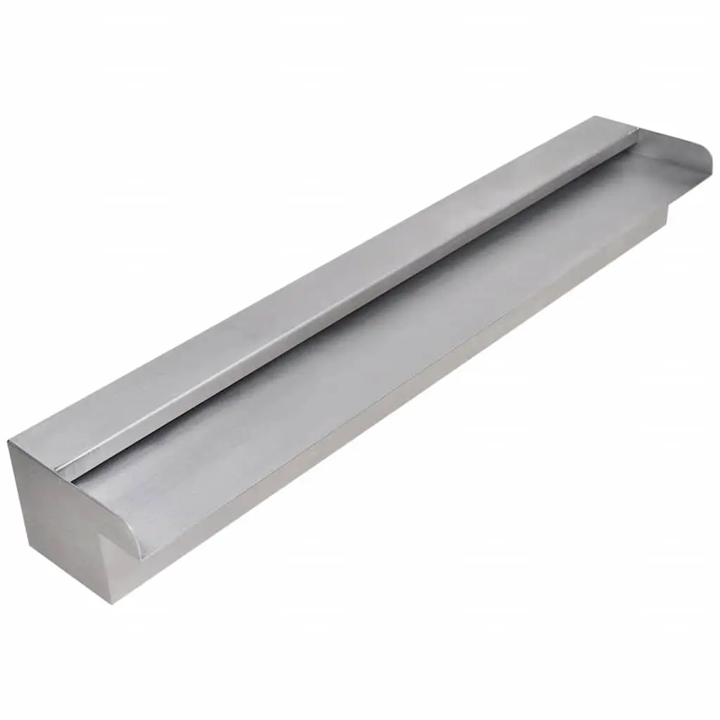 Rectangular Waterfall Pool Fountain Silver 60cm Water Feature