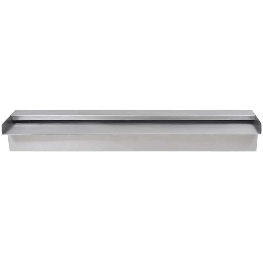 Rectangular Waterfall Pool Fountain Silver 60cm Water Feature