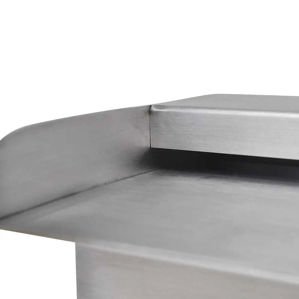 Rectangular Waterfall Pool Fountain Silver 60cm Water Feature