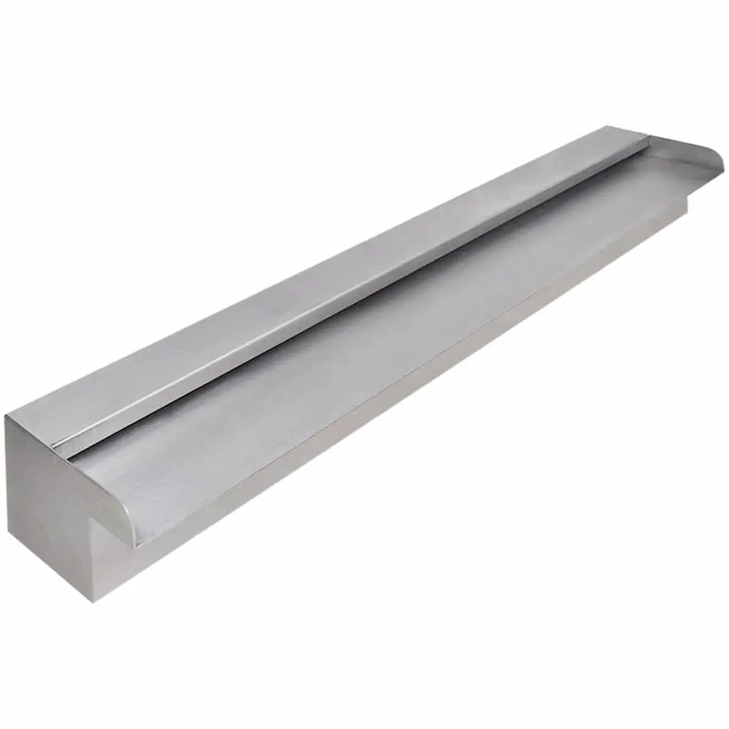 Rectangular Waterfall Pool Fountain Silver 90cm Water Feature