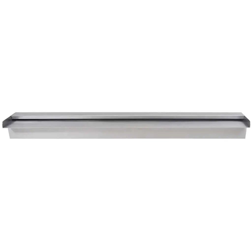 Rectangular Waterfall Pool Fountain Silver 90cm Water Feature